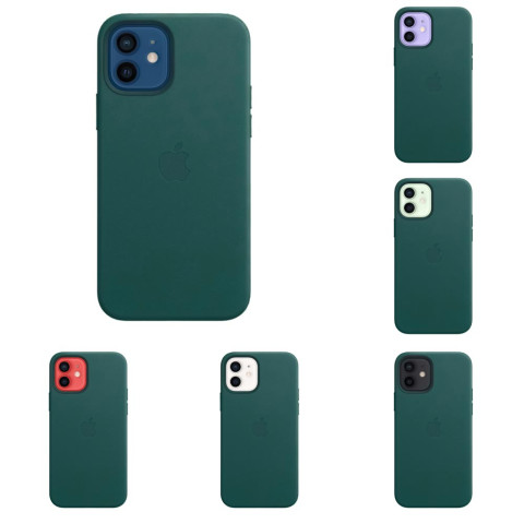 Чохол Leather Case with MagSafe на Iphone 12 mini Pine green Чохол Leather Case with MagSafe на Iphone 12 mini Pine green